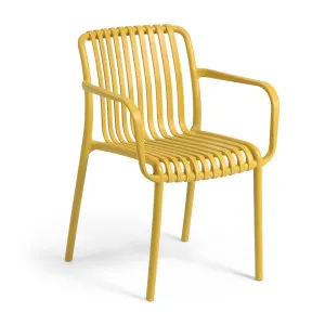 Isabellini stackable outdoor chair in yellow by Kave Home, a Outdoor Chairs for sale on Style Sourcebook