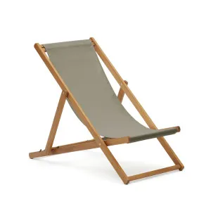 Adredna solid acacia outdoor deck chair in green FSC 100% by Kave Home, a Outdoor Chairs for sale on Style Sourcebook