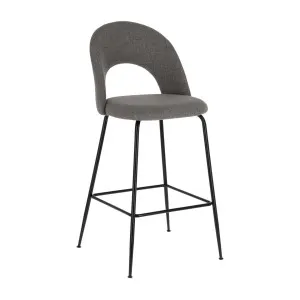 Mahalia dark grey stool height 63 cm by Kave Home, a Bar Stools for sale on Style Sourcebook