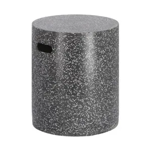 Jenell outdoor terrazzo footrest in black, Ø 35 cm by Kave Home, a Tables for sale on Style Sourcebook