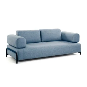 Compo 3 seater sofa in blue, 232 cm by Kave Home, a Sofas for sale on Style Sourcebook