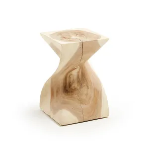 Hakon solid rain tree wood side table, 30 x 30 cm by Kave Home, a Side Table for sale on Style Sourcebook