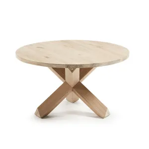 Lotus wood coffee table in solid oak wood, Ø 65 cm by Kave Home, a Coffee Table for sale on Style Sourcebook