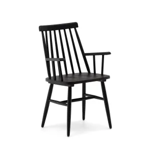 Black Tressia chair with armrests by Kave Home, a Dining Chairs for sale on Style Sourcebook