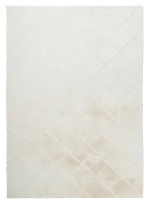 Jessa Ivory Cream Diamond Shag Rug by Miss Amara, a Shag Rugs for sale on Style Sourcebook