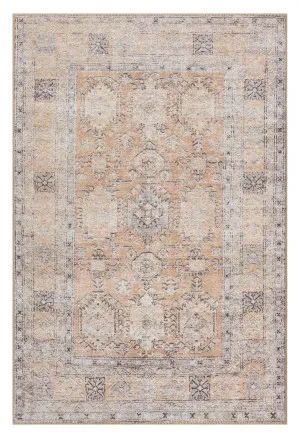 Sydelle Brown and Grey Traditional Distressed Washable Rug by Miss Amara, a Persian Rugs for sale on Style Sourcebook