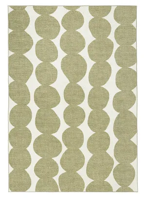 Brynne Green Ivory Indoor Outdoor Washable Rug by Miss Amara, a Contemporary Rugs for sale on Style Sourcebook
