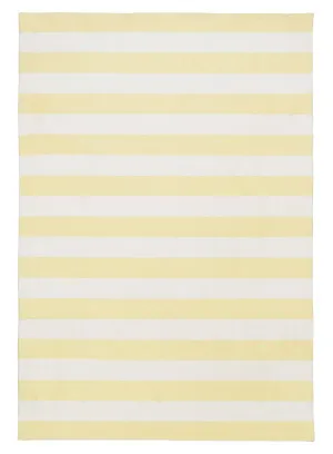 Griselda Yellow Cream Stripe Washable Rug by Miss Amara, a Kids Rugs for sale on Style Sourcebook