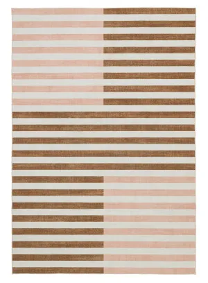 Okino Pink and Brown Washable Rug by Miss Amara, a Kids Rugs for sale on Style Sourcebook