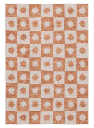 Milena Orange and Beige Washable Rug by Miss Amara, a Kids Rugs for sale on Style Sourcebook