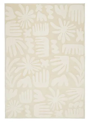 Salah Textured Abstract Neutral Washable Rug by Miss Amara, a Kids Rugs for sale on Style Sourcebook