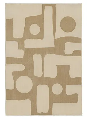 Hadessa Textured Geometric Neutral Washable Rug by Miss Amara, a Kids Rugs for sale on Style Sourcebook