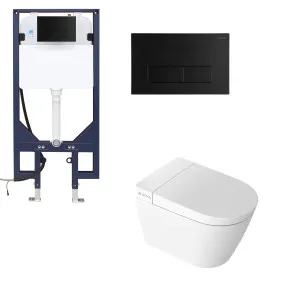 Novus Smart WH Suite P Trap Square Metal Matte Black Button by Zumi, a Toilets & Bidets for sale on Style Sourcebook