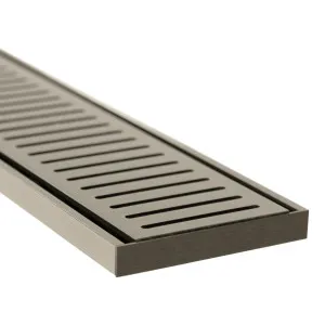 Lauxes NXT14 Grate 1000x100x14 Brushed Nickel by Beaumont Tiles, a Shower Grates & Drains for sale on Style Sourcebook