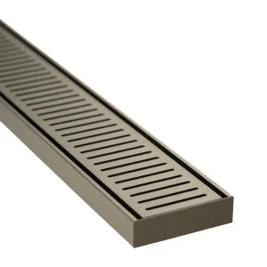 Lauxes NXT26 Grate 1600x100x26 Brushed Nickel by Beaumont Tiles, a Shower Grates & Drains for sale on Style Sourcebook