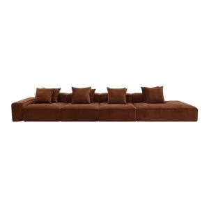 Riley Muse Rust Modular Sofa - 1x Arm, 3x Armless, 1x Right Terminal by James Lane, a Sofas for sale on Style Sourcebook