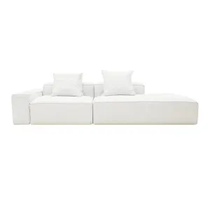 Riley Linen Pure White Modular Sofa - 1x Arm, 1x Armless, 1x Right Terminal by James Lane, a Sofas for sale on Style Sourcebook