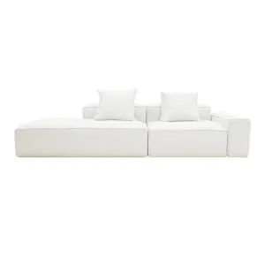 Riley Linen Pure White Modular Sofa - 1x Arm, 1x Armless, 1x Left Terminal by James Lane, a Sofas for sale on Style Sourcebook