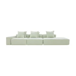 Riley Linen Oatmeal Modular Sofa - 1x Arm, 2x Armless, 1x Right Terminal by James Lane, a Sofas for sale on Style Sourcebook