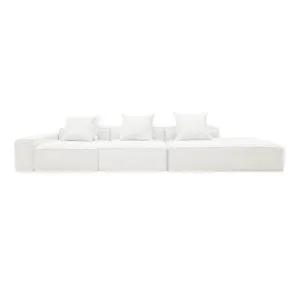 Riley Linen Pure White Modular Sofa - 1x Arm, 2x Armless, 1x Right Terminal by James Lane, a Sofas for sale on Style Sourcebook