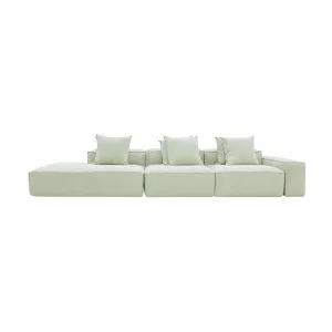 Riley Linen Oatmeal Modular Sofa - 1x Arm, 2x Armless, 1x Left Terminal by James Lane, a Sofas for sale on Style Sourcebook