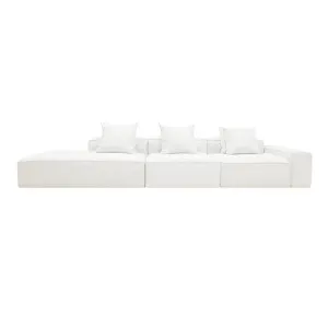 Riley Linen Pure White Modular Sofa - 1x Arm, 2x Armless, 1x Left Terminal by James Lane, a Sofas for sale on Style Sourcebook