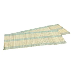 Bamboo Table Runner 180x33cm in Natural/Soft Blue by OzDesignFurniture, a Table Cloths & Runners for sale on Style Sourcebook