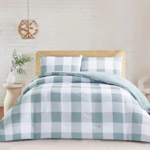 Morgan and Reid Gingham Blue Comforter Set by null, a Quilts & Bedspreads for sale on Style Sourcebook