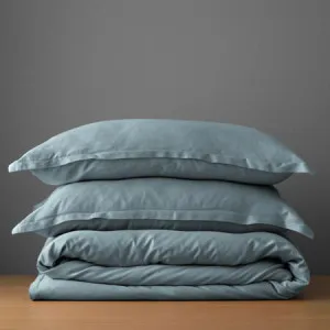 Canningvale Lustro Bamboo Quilt Cover Set - Sea Mist, Queen, Bamboo by Canningvale, a Quilt Covers for sale on Style Sourcebook