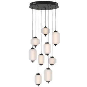 Telbix Torso 9 Light LED Pendant Light Black by Telbix, a Pendant Lighting for sale on Style Sourcebook