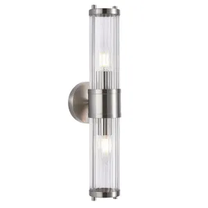 CLA Tiempo Up/Down 2 Light Wall Light Satin Chrome by Compact Lamps Australia, a Wall Lighting for sale on Style Sourcebook