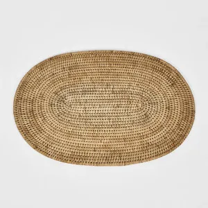 Paume Rattan Oval Placemat Natural by Florabelle Living, a Placemats for sale on Style Sourcebook