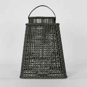 Eden Rattan Lantern Square Large Black by Florabelle Living, a Lanterns for sale on Style Sourcebook