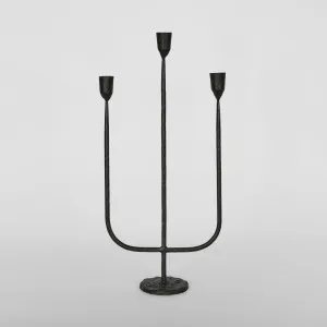 James Candle Stand Black by Florabelle Living, a Lanterns for sale on Style Sourcebook