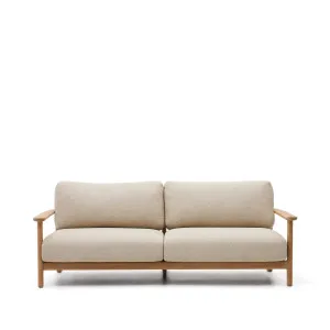 Tirant 3-seater sofa made from solid teak wood 212 cm FSC 100% by Kave Home, a Outdoor Sofas for sale on Style Sourcebook