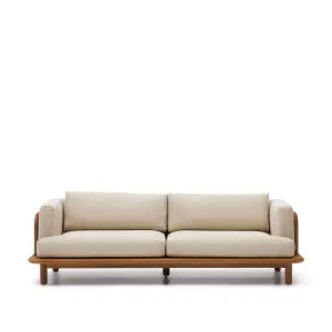 Turqueta 3-seater sofa made from solid teak wood 230 cm FSC 100% by Kave Home, a Outdoor Sofas for sale on Style Sourcebook