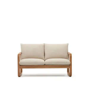 Sacaleta 2 seater sofa, made from solid eucalyptus wood 142 cm by Kave Home, a Outdoor Sofas for sale on Style Sourcebook