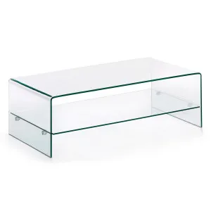 Burano glass coffee table 110 x 55 cm by Kave Home, a Coffee Table for sale on Style Sourcebook