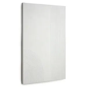 Adelta picture with white lines 80 x 110 cm by Kave Home, a Painted Canvases for sale on Style Sourcebook