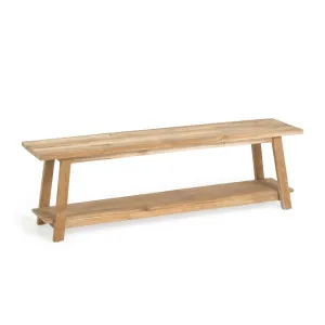 Safara solid recycled teak bench 150 cm by Kave Home, a Outdoor Benches for sale on Style Sourcebook