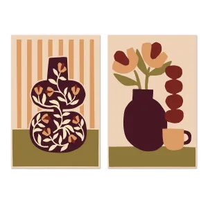 Red Vases, Set Of 2 by Gioia Wall Art, a Prints for sale on Style Sourcebook