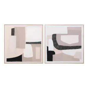 Patchwork Poetry Box Framed Canvas Set of 2 in 100 x 100cm by OZ Design, a Painted Canvases for sale on Style Sourcebook