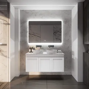 Riva Miami Matte White 1200mm Single Bowl Wall Hung Vanity (Available In Left And Right Hand Drawer) by Riva, a Vanities for sale on Style Sourcebook