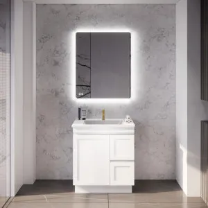 Riva Miami Matte White 750mm Single Bowl Floor Standing Vanity (Available In Left And Right Hand Drawer) by Riva, a Vanities for sale on Style Sourcebook