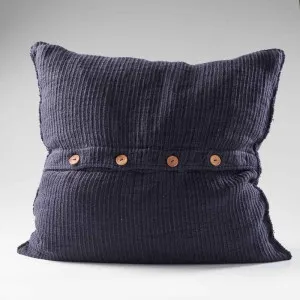 Rafflad Linen Cushion - Navy | Filled Cushion / 40x60cm | Eadie Lifestyle by Eadie Lifestyle, a Cushions, Decorative Pillows for sale on Style Sourcebook