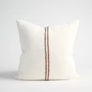 Orion Linen Cushion - Off White/Chocolate | Cover Only / 50x50cm (pre order) | Eadie Lifestyle by Eadie Lifestyle, a Cushions, Decorative Pillows for sale on Style Sourcebook