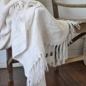 Bedouin Oversized Linen Throw - Ivory | Ivory | Eadie Lifestyle by Eadie Lifestyle, a Throws for sale on Style Sourcebook