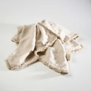 Luca® Boho Linen Throw - Natural | Natural / 200x140cm | Eadie Lifestyle by Eadie Lifestyle, a Throws for sale on Style Sourcebook