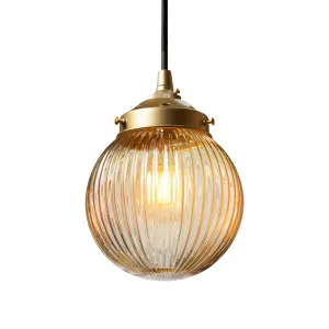 Dakota Reeded Glass Pendant Light by Fat Shack Vintage, a Pendant Lighting for sale on Style Sourcebook