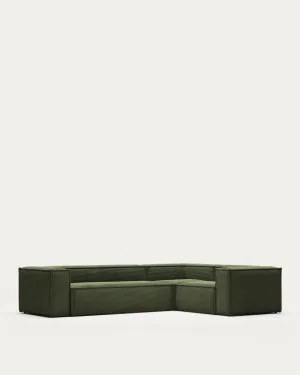 Blok 4-seater corner sofa thick green corduroy 320 x 230 cm / 320 x 230 cm by null, a Sofas for sale on Style Sourcebook